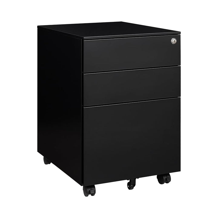 Sightlife Rollcontainer mit 3 Schubladen, Abschliessbar Schublade unter Schreibtisch Container Schre