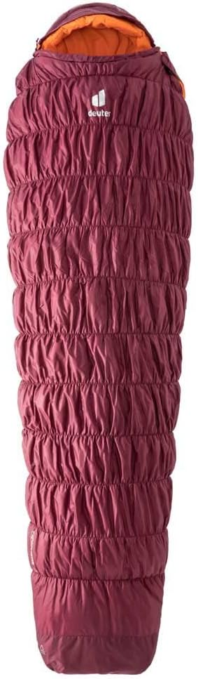 deuter Exosphere -6° SL Damen Kunstfaser Schlafsack, maron-mango Zip left, Zip left