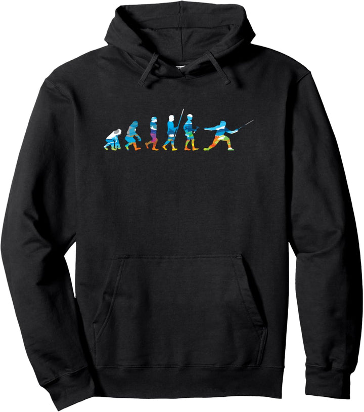 Lustige Entwicklung der Fechter Fechten Kampfsport Sabre Pullover Hoodie