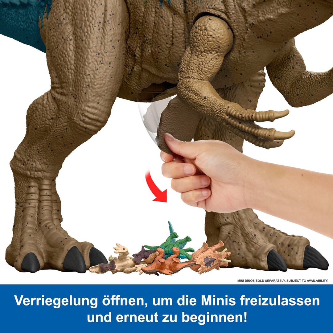 Mattel Jurassic World: Die Chaostheorie Netflix - Riesendino Allosaurus Actionfigur, extragrosser Di