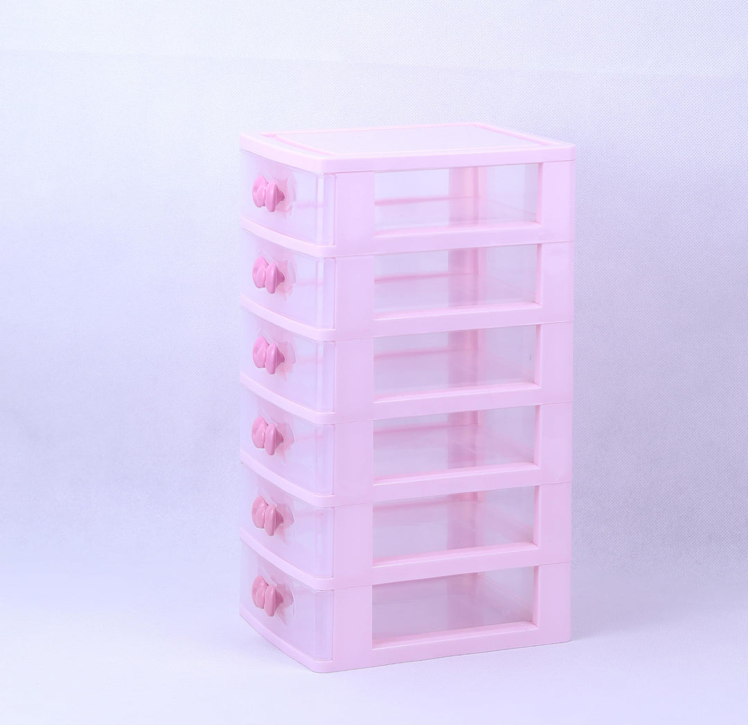 Niedliche rosa Farbe Aufbewahrungsbox Desktop Organizer Badezimmer Schlafzimmer Schmuck Aufbewahrung