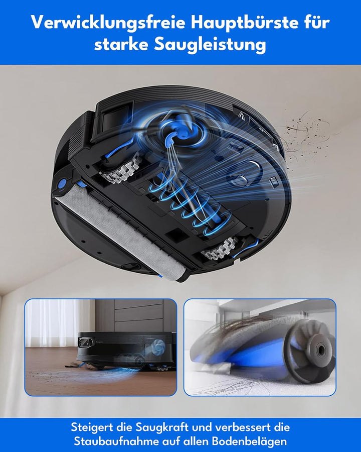 X12 OmniCyclone Zubehör für ECOVACS Deebot X12/T90 Pro Omni, 20 Stück Zubehörset : 1 Hauptbürste,4 R