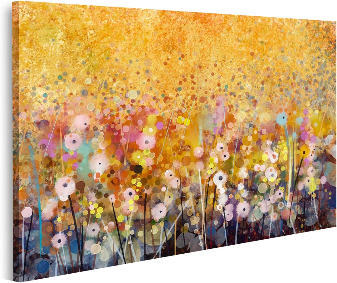 islandburner Bild auf Leinwand Aquarell Rote Mohnblumen Bilder Wandbilder Poster 80x40cm, 80x40cm