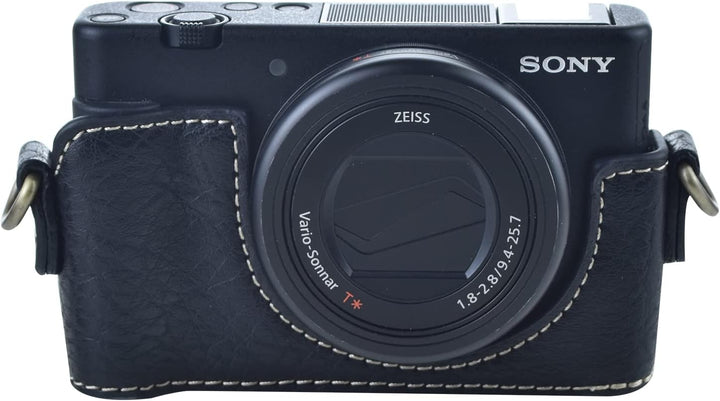Rieibi ZV1 Tasche – Vintage Kameratasche aus PU-Leder für Sony ZV1 ZV-1 DSLR-Kamera – Schutzhülle mi