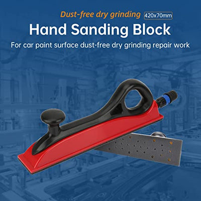 Schleifblock,Handschleifer Sanding Block Kunststoff Handschleifblock Staubfreies Absaugschleifblock