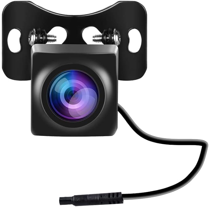 CAMECHO Full Colour HD Rückfahrkamera 4PIN für Tragbares Autoradio Kit, IP69 wasserdichte Nachtsicht