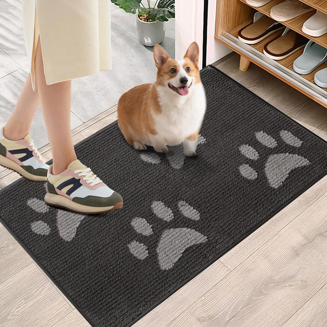 Schmutzfangmatte Innen & Aussen [60×90cm] – Fussmatte mit Rutschfester Unterseite | Saugstarke Fussm