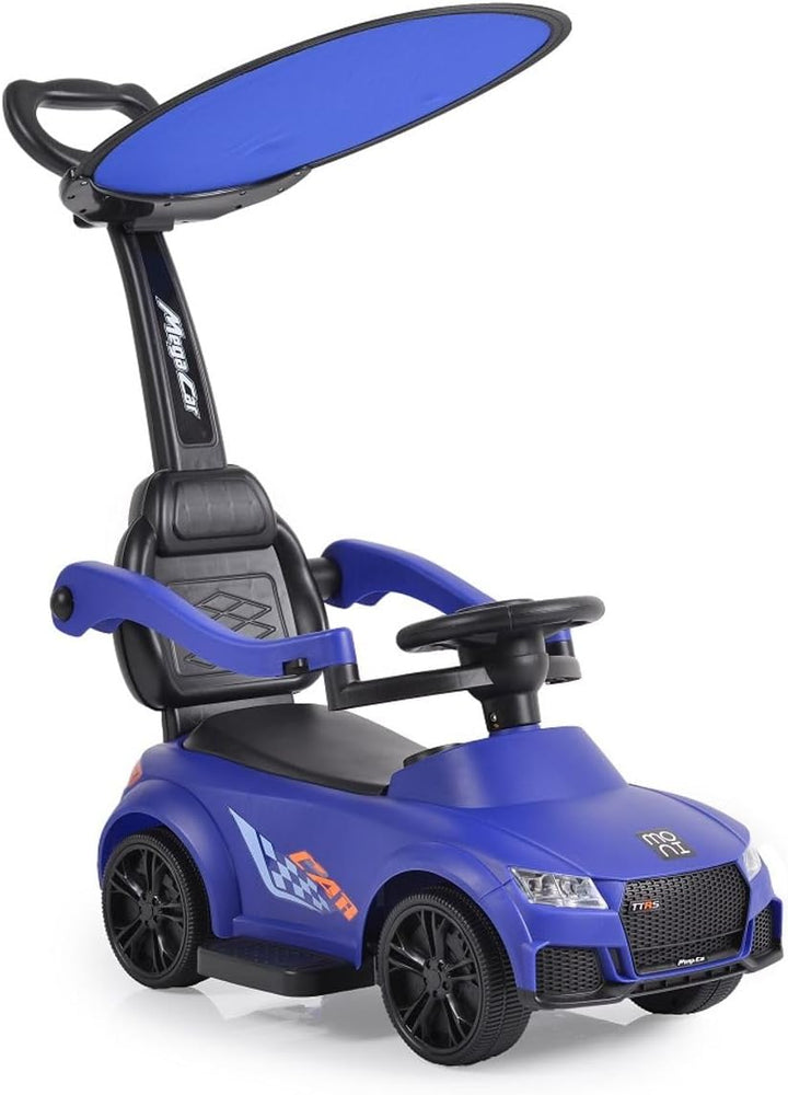 Moni Rutschauto, Victory 2 in 1 Rutscher mit Griff Lehne Fussstütze Musikfunktion blau, Blau