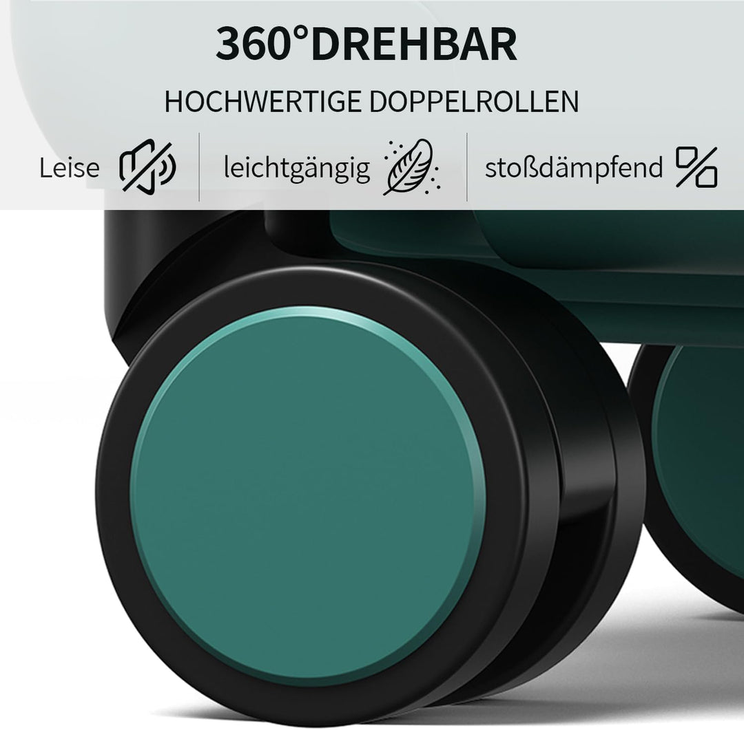 Hartschalenkoffer Mittelgross aus Polypropylen - Leicht Reisekoffer | Robuster Koffer Trolley | 4 Ro