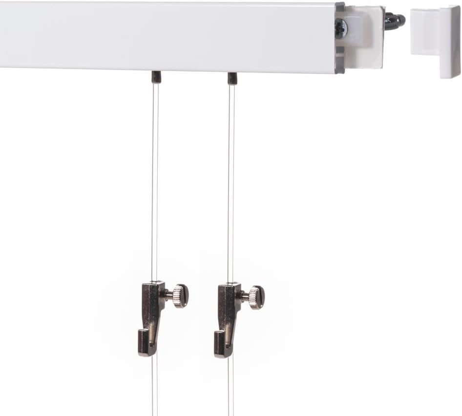 10 Meter (5 x 2m) SOFT-RAIL® Bilderschienen Set BUDGET (M), Weiss beschichtet, versch. Längen und Fa