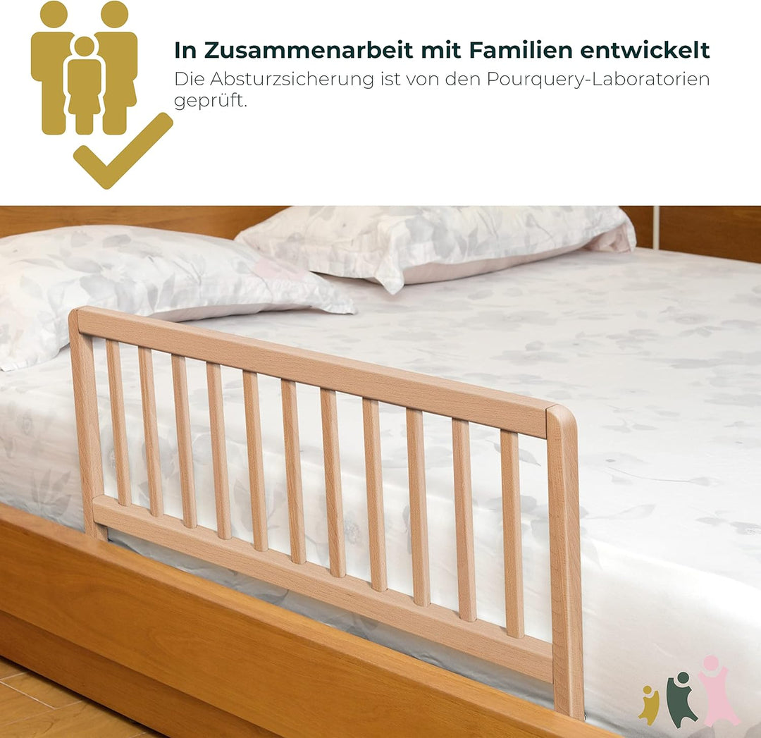 Geuther Bettschutzgitter in 90 und 140 cm, Farbe Natur, Grösse 90 cm Natur 90