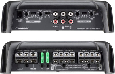 Pioneer GM-D8704 4-Kanal Class-D Verstärker (1.200 W), Variabler TPF & HPF, Sensor für Lautsprechere