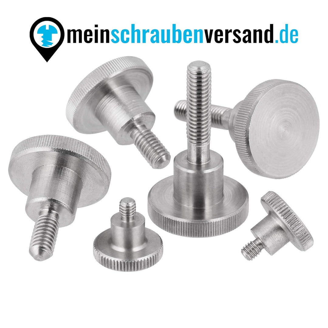 Rändelschraube M5 × 25 mm – hohe Bauform – DIN 464 – Edelstahl A1 – Daumenschraube – Stellschraube –