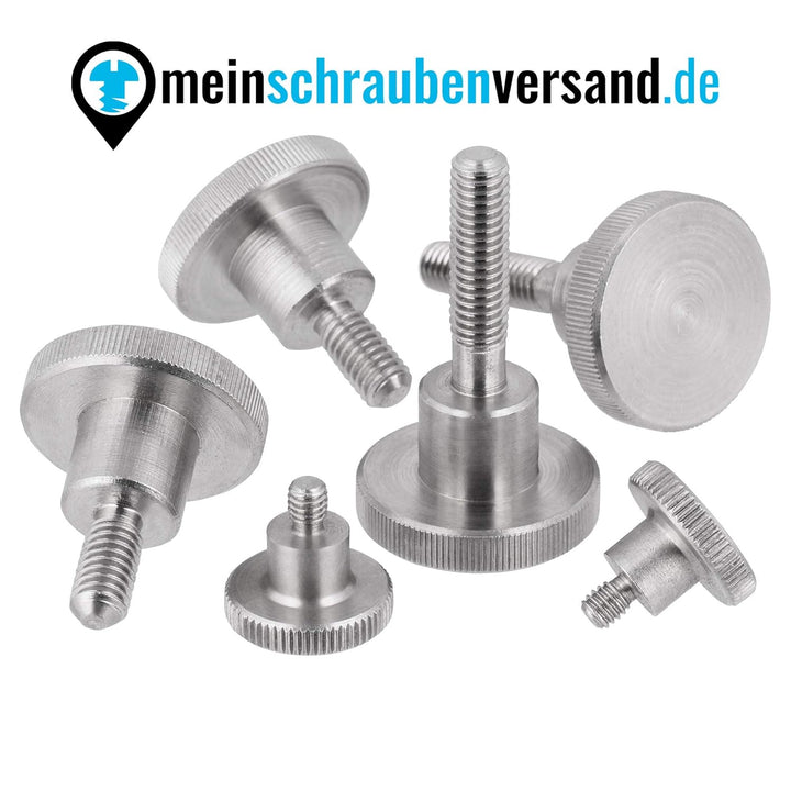 Rändelschraube M5 × 25 mm – hohe Bauform – DIN 464 – Edelstahl A1 – Daumenschraube – Stellschraube –