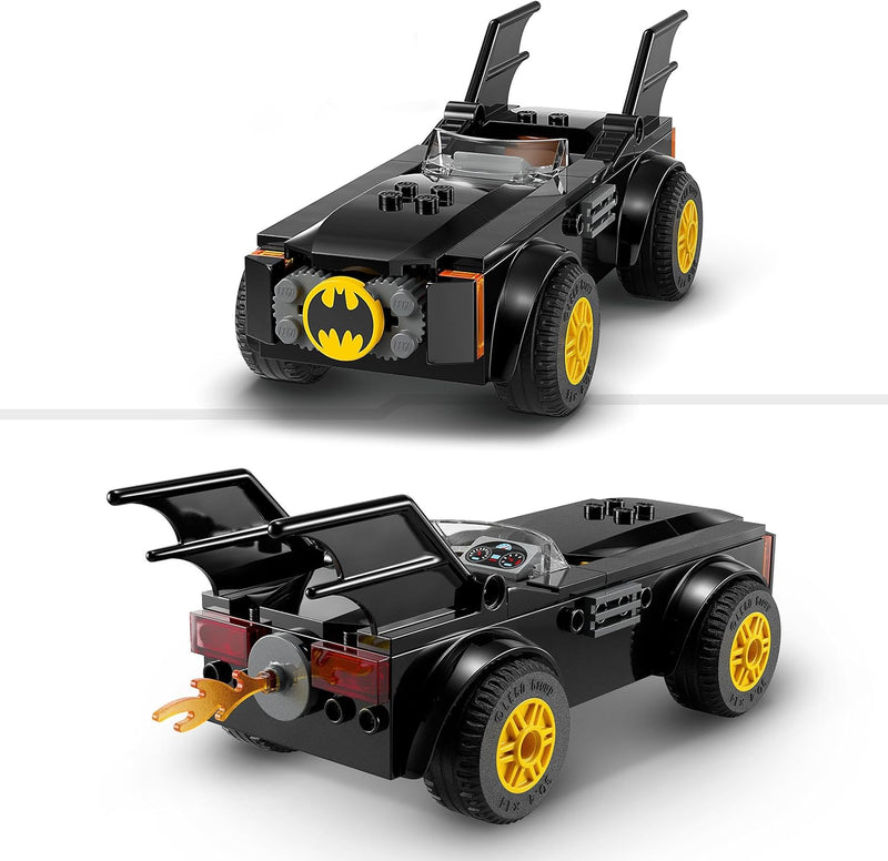 LEGO DC Verfolgungsjagd im Batmobile: Batman vs. Joker Spielzeugauto-Set, Superhelden-Starterset mit