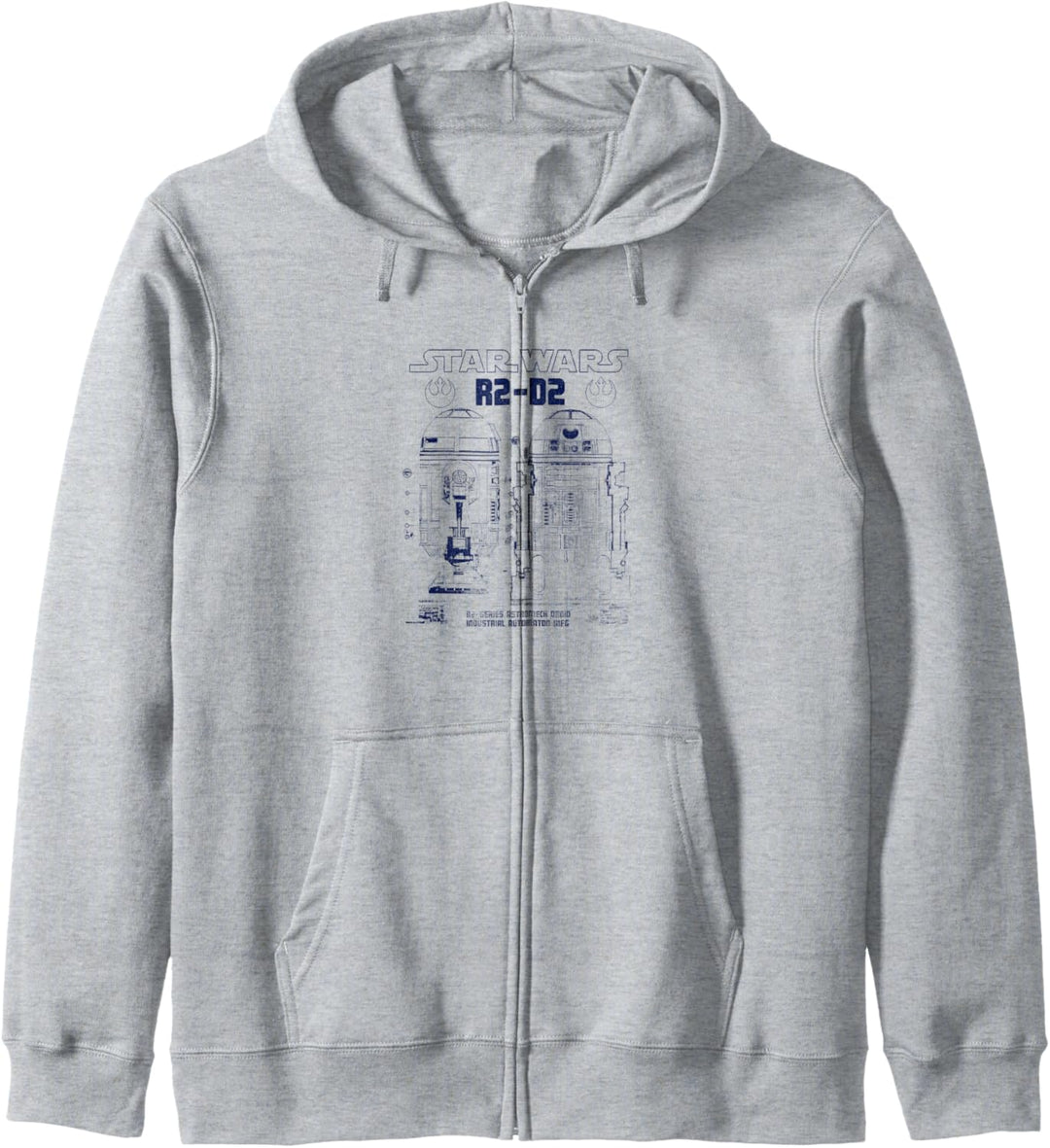 Star Wars R2-D2 Astromech Droid Blue Print Schematic Kapuzenjacke