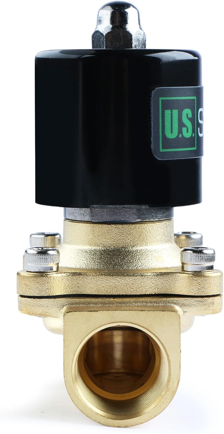 U.S. Solid 3/4" Messing Elektrisches Magnetventil Unterwasser IP67 230V AC stromlos geschlossen, Vit