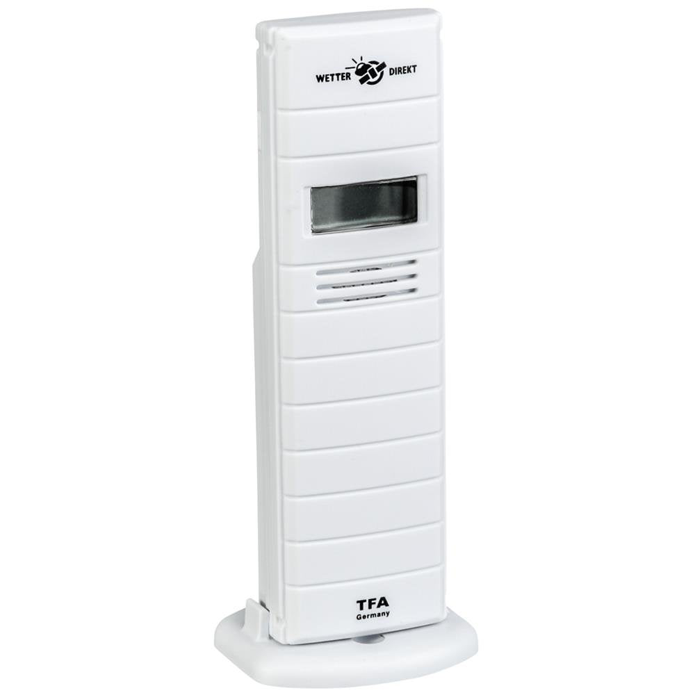 TFA Dostmann Ersatzsender für Wetterdirekt, inklusive Display, Thermo-Hygrosender, 30.3155, weiss, L