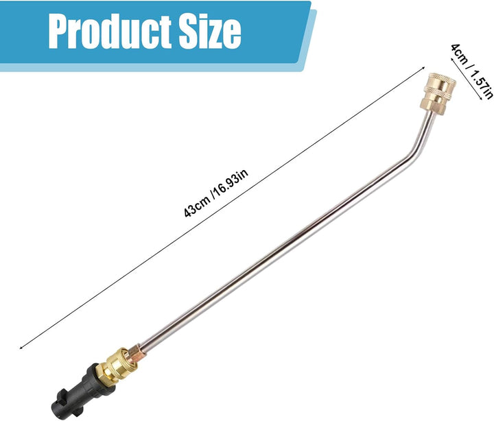 Verlängerungsstab für Hochdruckreiniger, 90 Grad/30 Grad Winkel Sprühlanze für Kärcher K2 K3 K4 K5 K