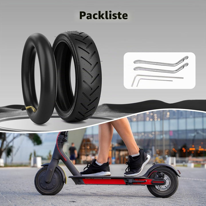 OUXI 4pcs E-Scooter-Reifen 8 1/2 Reifen mit Reifen und Schlauchpaket E-Scooter Ersatzschlauch+Reifen