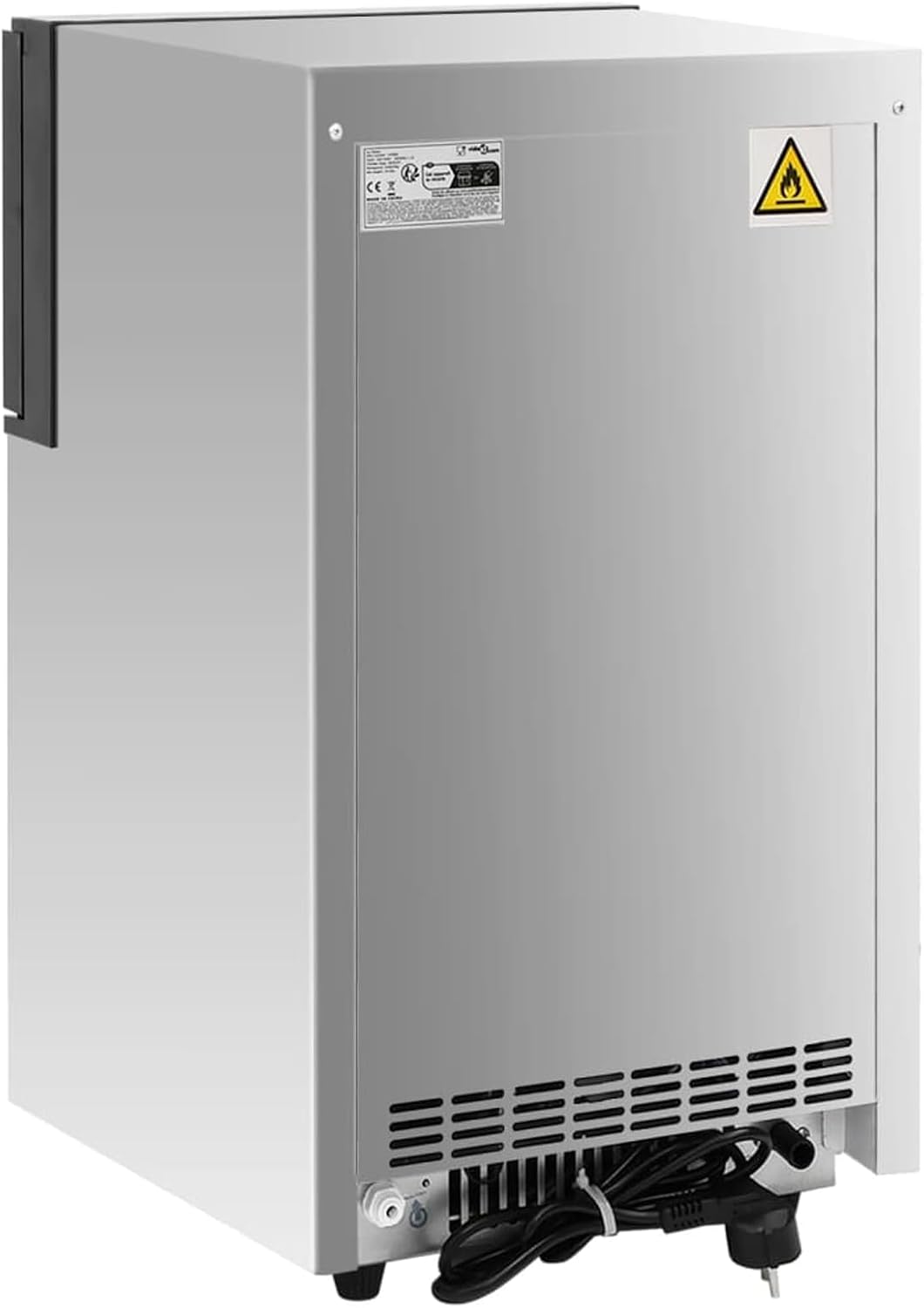 Homgoday Eiswürfelmaschine Silbern 45 kg / 24 h 35,5x34,5x63 cm Silber, 35,5x34,5x63 cm Silber