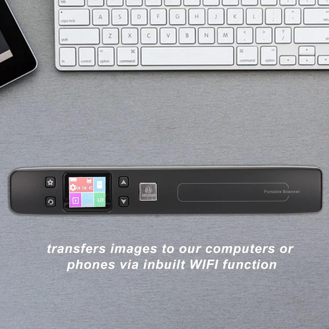 Yunseity Tragbarer Scanner, Tragbarer Farbscanner, WLAN-Dokumentenscanner, 1-klick-Scannen in PDF/JP