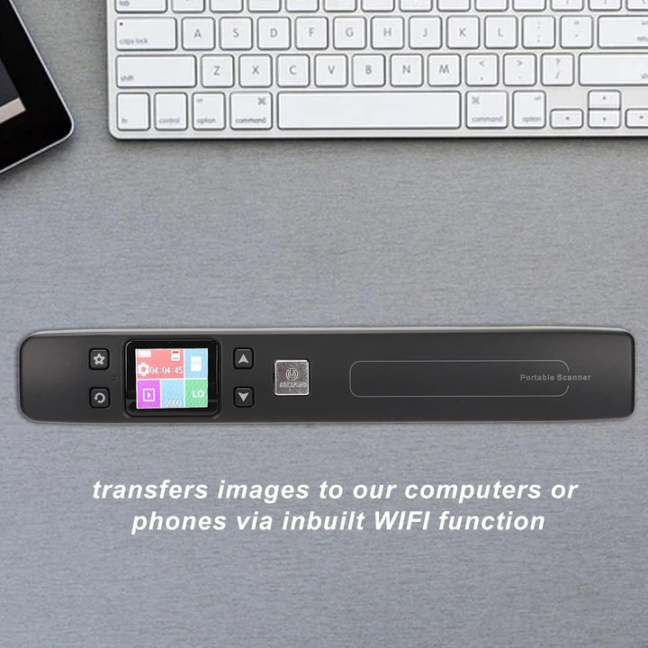 Yunseity Tragbarer Scanner, Tragbarer Farbscanner, WLAN-Dokumentenscanner, 1-klick-Scannen in PDF/JP