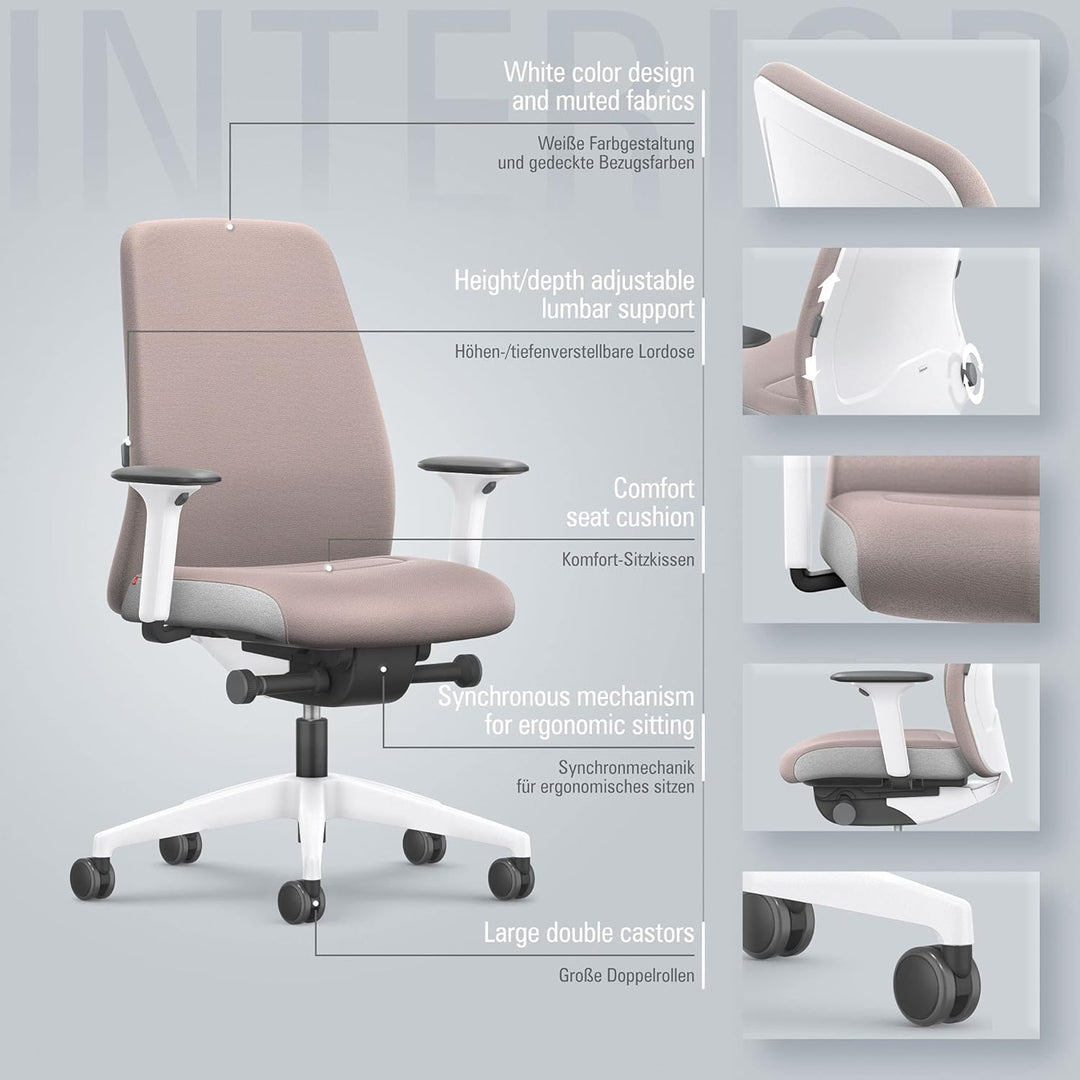Interstuhl Bürostuhl Every Interior Edition – ergonomischer Schreibtisch- und Gaming-Stuhl – Lordose