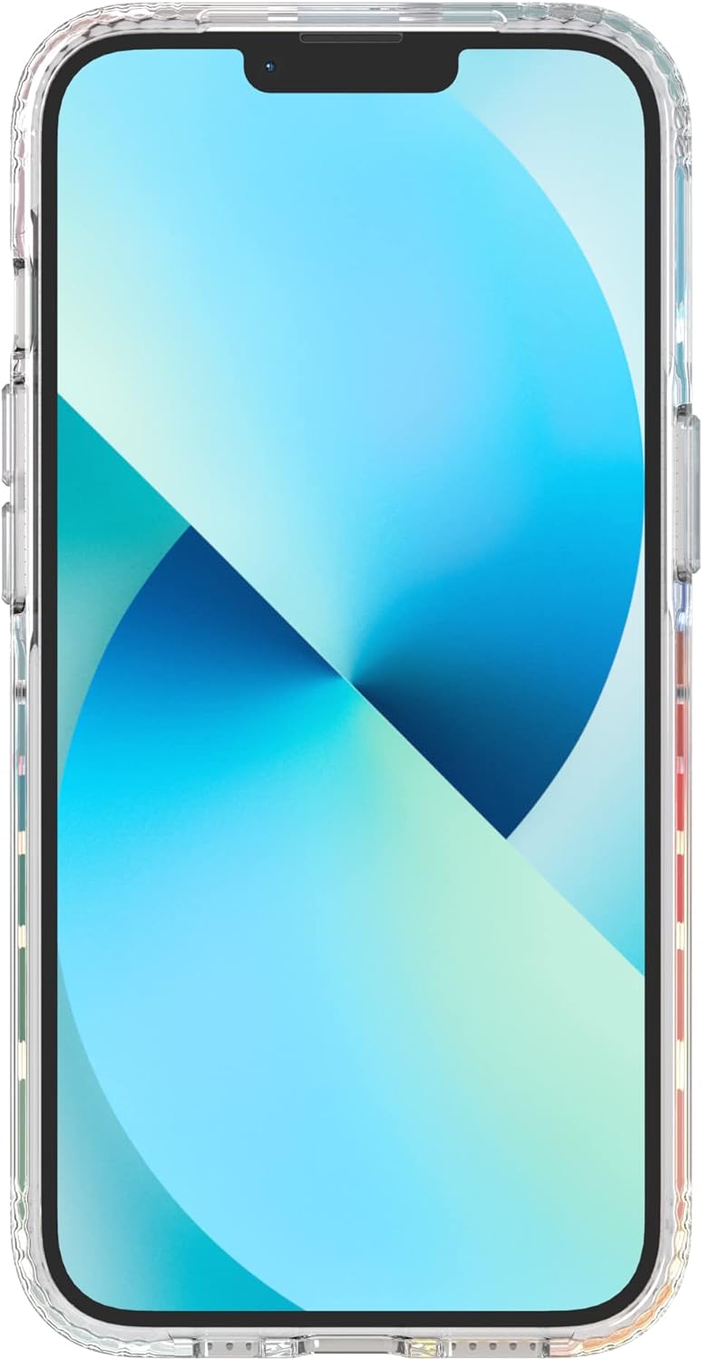 Tech 21 Evo Art Rainbow Sunburst für iPhone 13 – Schutzhülle mit exklusivem Artwork und 3,6 m Multi-