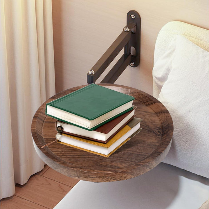 Wandklapptisch Rund, 720° Frei Einstellbar Klapptisch Wand Schreibtisch, 30cm Ausziehbar Tisch Aus H