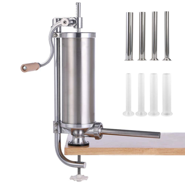 MASTER FENG Würstfüller, Manuell Edelstahl Selbermachen Wurstmaschine Vertical Fleischfüllung Küche