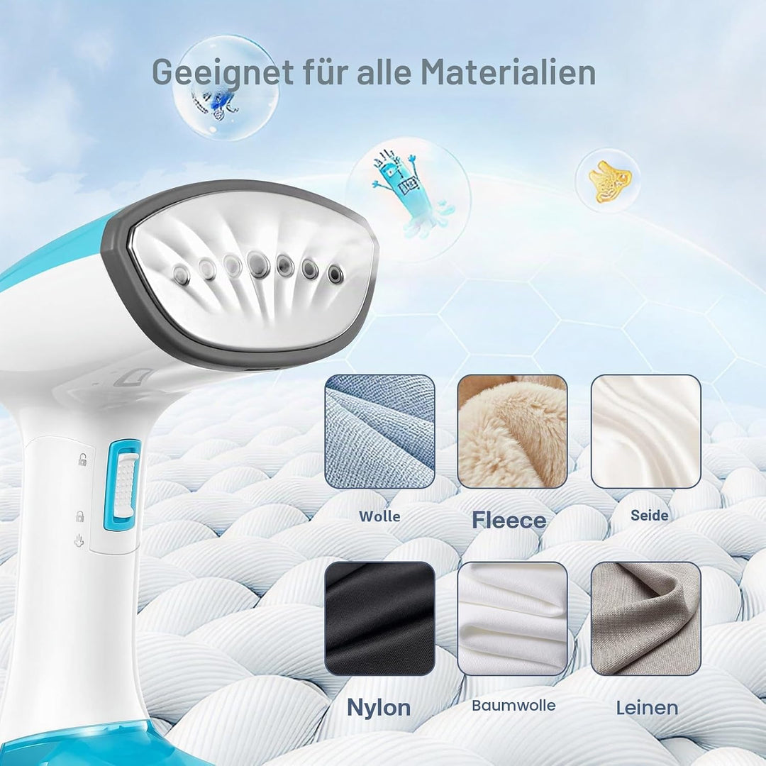 VINATO Dampfglätter 1200W Dampfbürste 30s Schnellaufheizender Garment Steamer für Reisen und Zuhause
