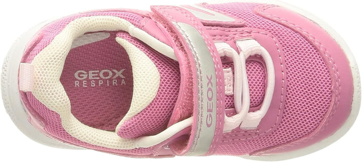 Geox Baby-Mädchen B Sprintye Girl Sneaker, Fuchsia Silver