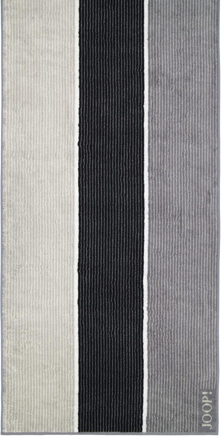 Joop! Handtücher Signature Lines 1658 schwarz - 97 Saunatuch 80x200 cm, Schwarz - 97 Saunatuch 80x20