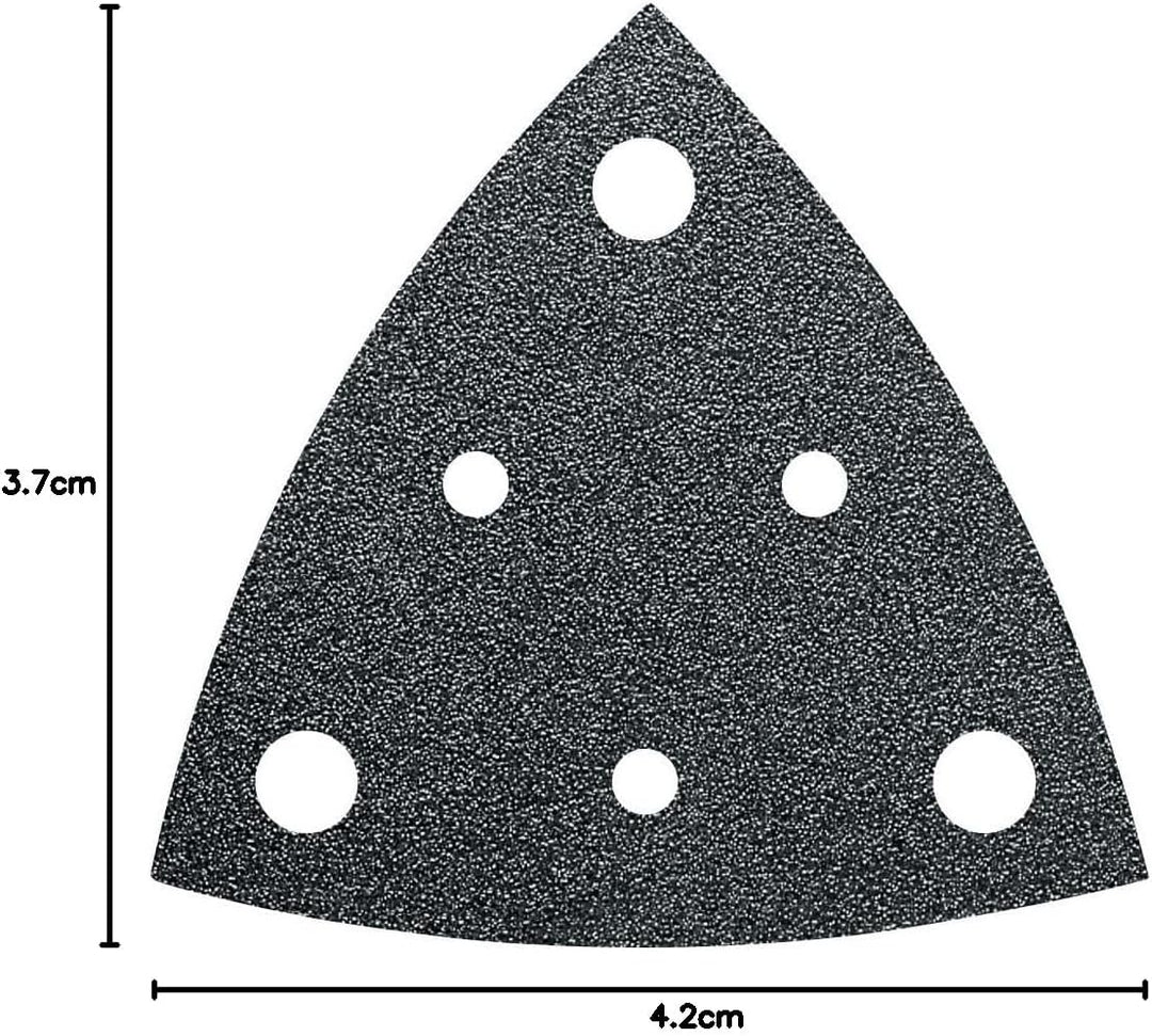 Fein Schleifblätter Korn 80, 50 Stück (gelocht, Kantenlänge 80 mm, Korund-Schleifkörner + Vollkunsth