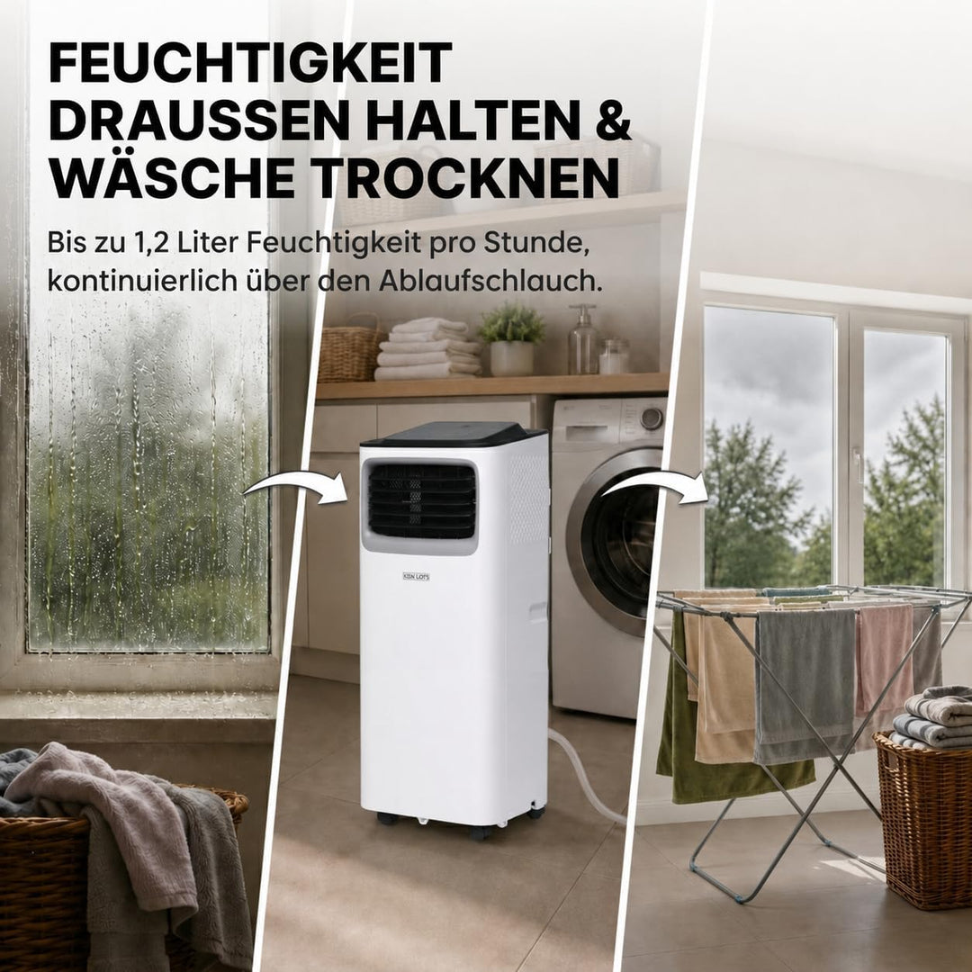 Olsen &amp; Smith 7000 BTU Mobile Klimaanlage, 3-in-1 mit Abluftschlauch 7000btu, 7000btu