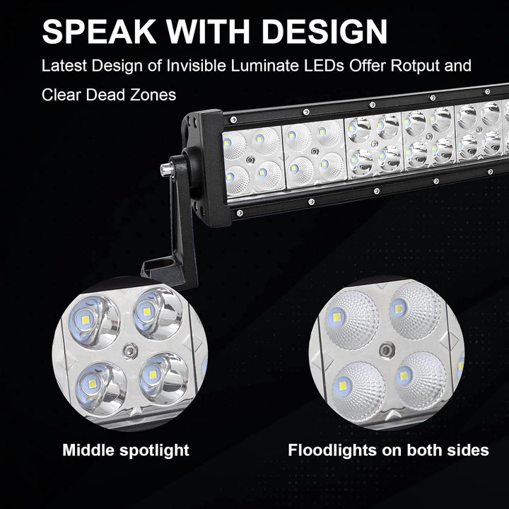 AUXTINGS 81,3 cm 180W Nebelscheinwerfer Gebogene LED-Lichtleiste Flutlicht und Strahler für Geländew