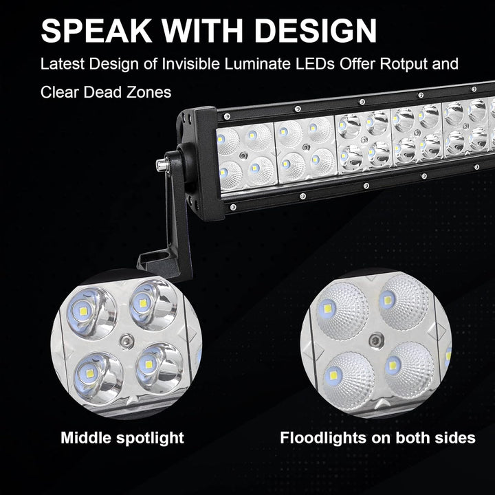 AUXTINGS 81,3 cm 180W Nebelscheinwerfer Gebogene LED-Lichtleiste Flutlicht und Strahler für Geländew