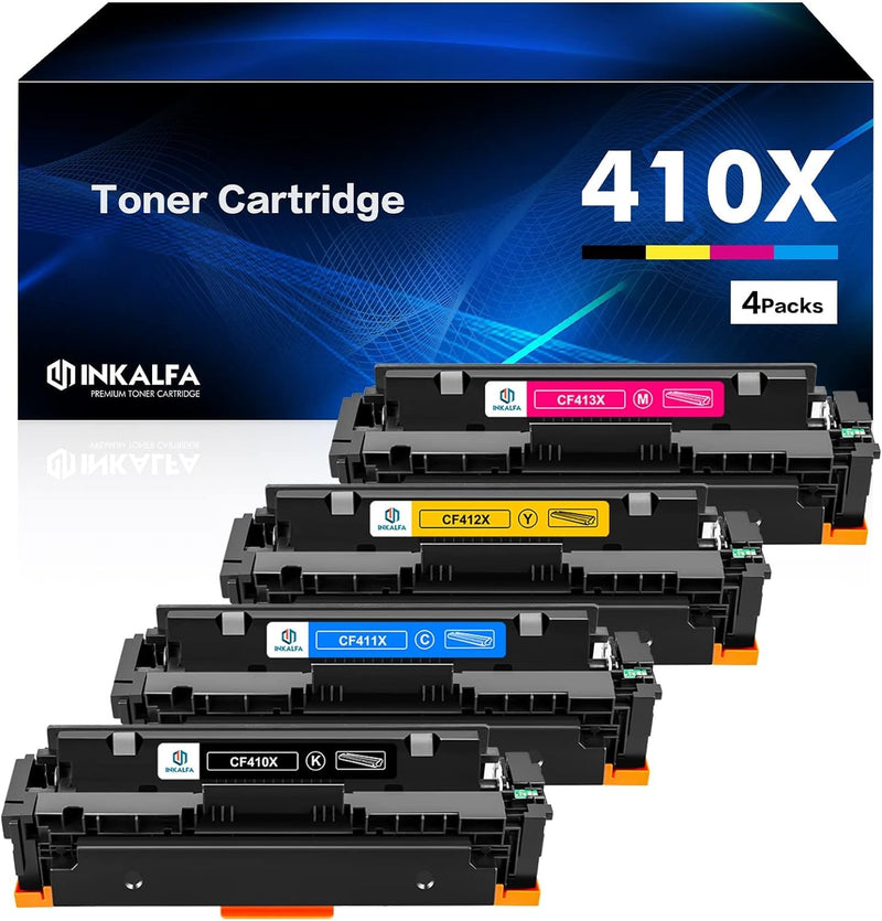 inkalfa 410X 410A CF410X Kompatibel für HP 410X 410A CF410A Multipack Color Laserjet Pro MFP M477fdw
