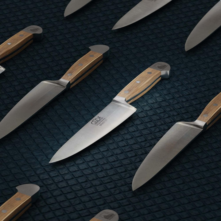 GÜDE Solingen - Kochmesser geschmiedet, 21 cm, Eichenholz Balkhauser Kotten, ALPHA BALK, Küchenmesse