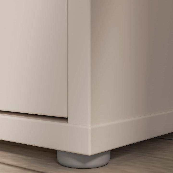 Forte Alice Springs Schuhschrank 100 110, Flurschrank mit 3 Türen und 8 Einlegeböden, Holzwerkstoff,