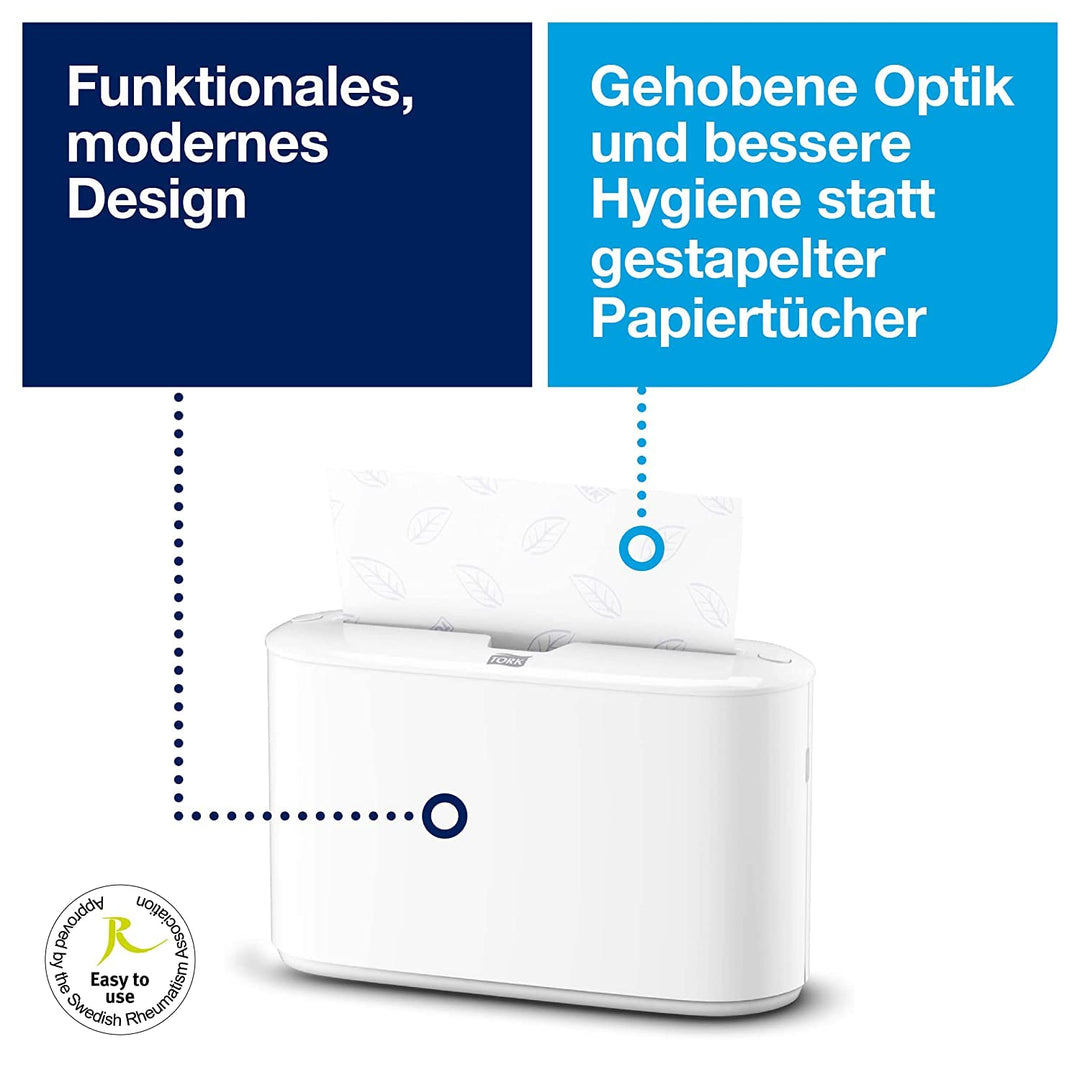 Tork Xpress Tischspender für Multifold Papierhandtücher - Weiss, 552200, H2 + Tork Xpress weiche Mul