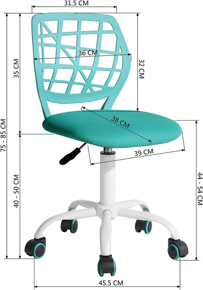 FurnitureR 2er Set Bürostuhl Schreibtischstuhl Höhenverstellbar Drehstuhl Stoffsitz Ergonomischer Ar