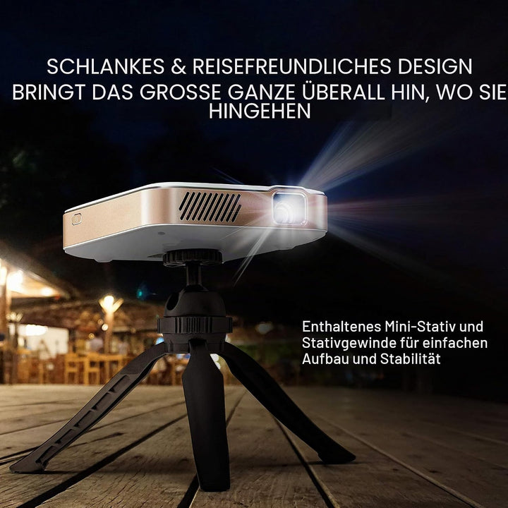 KODAK Luma 450 Tragbarer Full HD Smart Projektor | WLAN, Bluetooth, HDMI und USB kompatibles Mini He