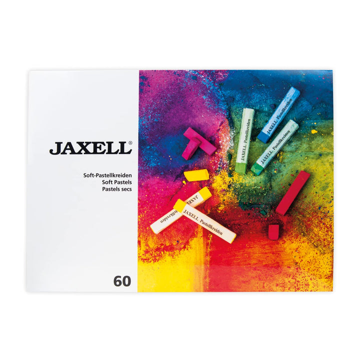 Honsell 47654 - Jaxell Pastellkreide, eckige Form, 60er Set, für flächiges und präzises Arbeiten, sa