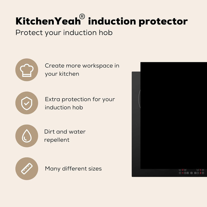 KitchenYeah© Herdabdeckplatte Einteilig Induktionsmatte Küche Abdeckung Ceranfeld Herd Abdeckplatte