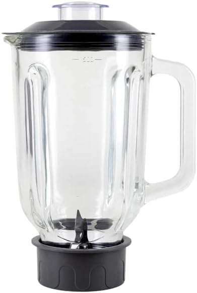 Vintage Cuisine Retro-Standmixer mit Minizerkleinerer, 1,5 L, 800 W, Glas, Silber