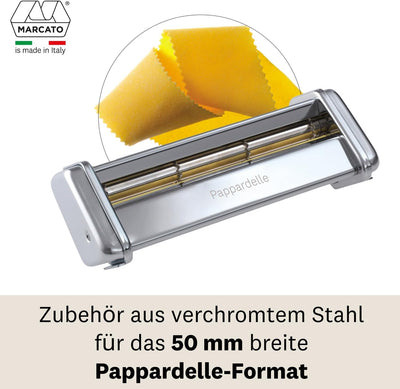 Marcato Zubehörteil für Atlas 150, Stahl, Edelstahloptik, Pappardelle-23x20x16cm, Pappardelle