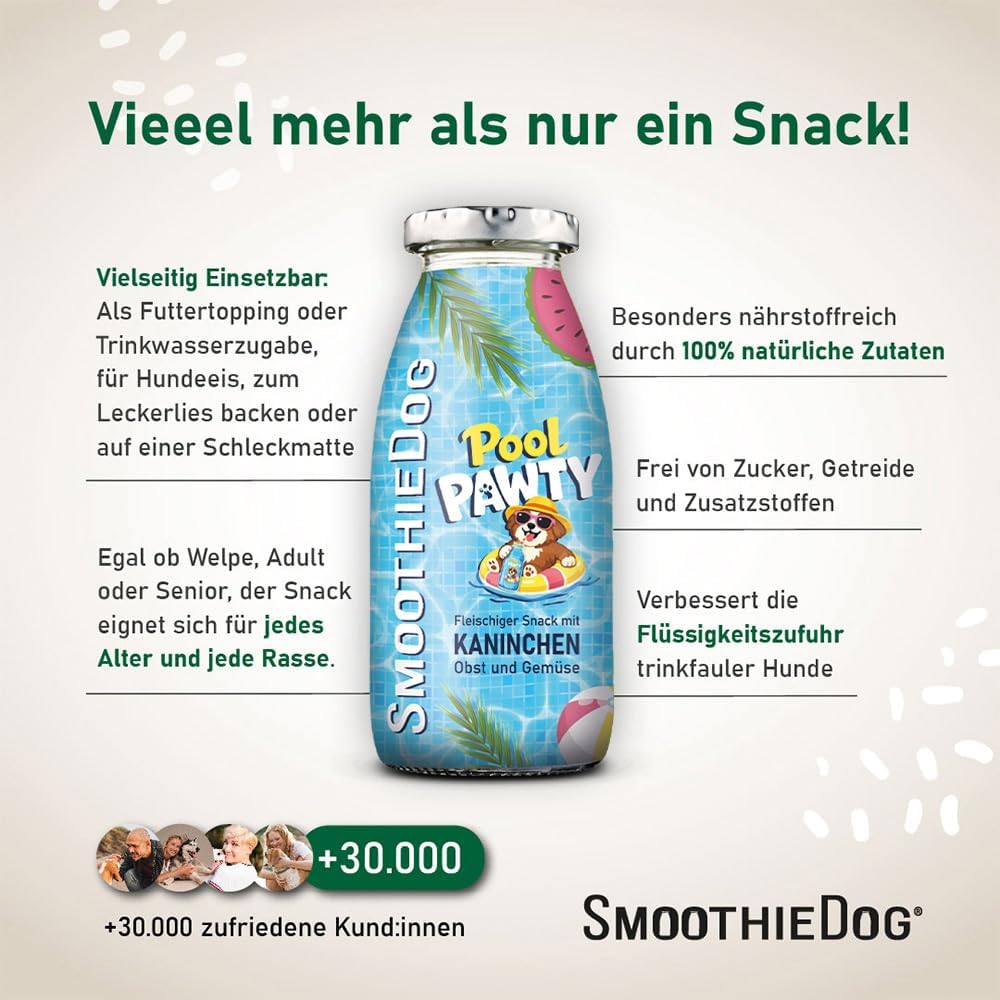 SmoothieDog Schleckball Hundesmoothie 3er Summer Edition - Schleckball für Hunde, Snackball, zur Bes