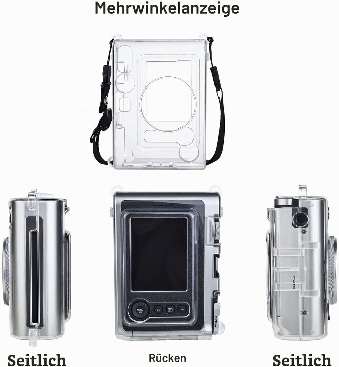 Rieibi Zubehör für Fujifilm Instax Mini Evo Sofortbildkamera, Geschenkpaket inklusive transparenter